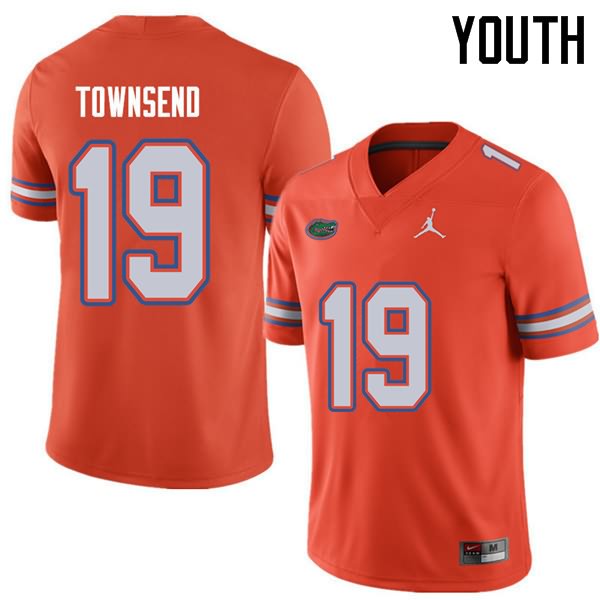 Youth NCAA Florida Gators Johnny Townsend #19 Stitched Authentic Jordan Brand Orange College Football Jersey BXP8565BX